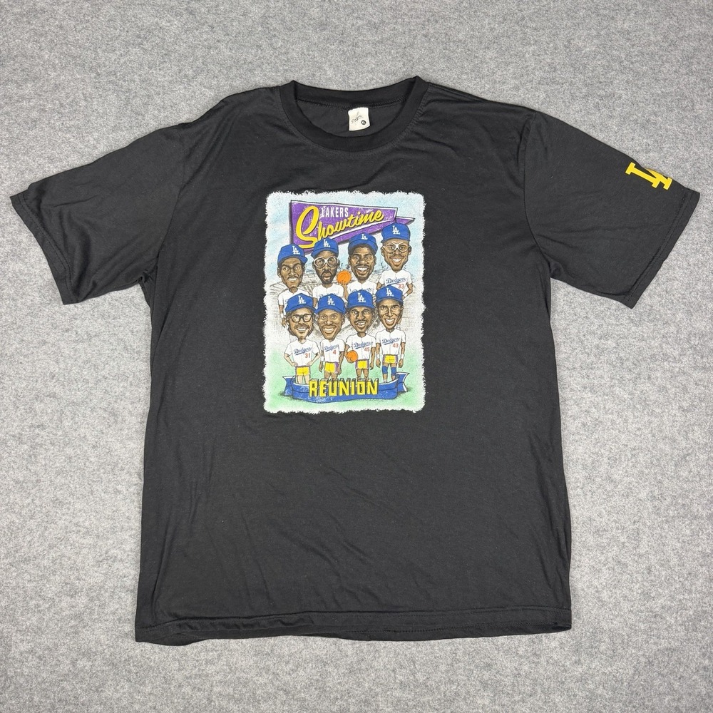 Los Angeles Dodgers Lakers Showtime Reunion T-Shirt Size XL